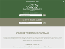 Tablet Screenshot of harwoodstatebank.com